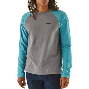 Patagonia Mens Blue And Gray M's P-6 Logo LW Crewneck Long Sleeve Sweatshirt